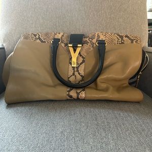 Yves Saint Laurent Python Leather Cabas Tote